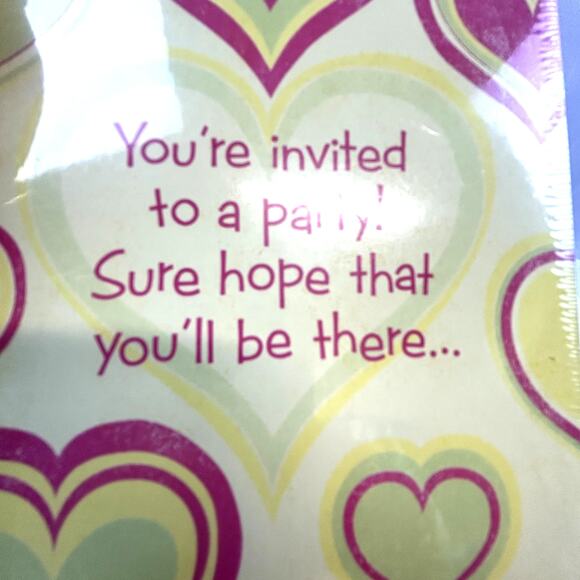 2 packs of 8 Birthday Invitations Hearts Tender Thoughts USA NWT girl love - Picture 4 of 6